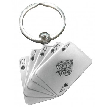 Porte clés jeu de cartes porte-clé métal