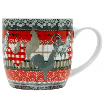 Mug Coq dentelle charme et campagne