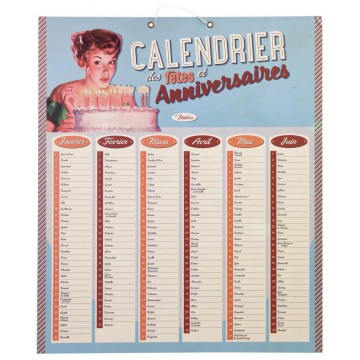 Calendrier D Anniversaires Gateau Natives Deco Retro Vintage Humoristique Provence Aromes Tendance Sud