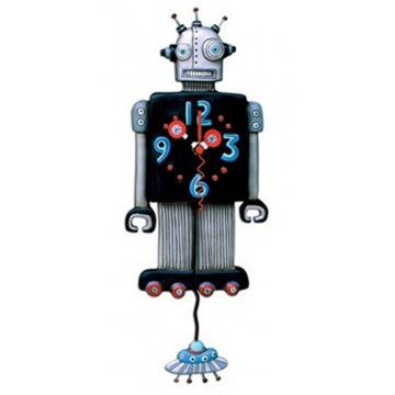 Horloge ROBOT à balancier déco rétro vintage designs Allen
