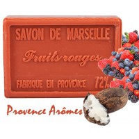 Savon FRUITS ROUGES au beurre de karité 100 gr Savon de Marseille Pur végétal