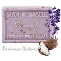 Savon LAVANDE FLEUR au beurre de karité 100 gr Savon de Marseille Pur végétal