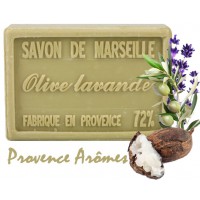 Savon OLIVE LAVANDE au beurre de karité 100 gr Savon de Marseille Pur végétal