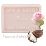 Savon ROSE au beurre de karité 100 gr Savon de Marseille Pur végétal