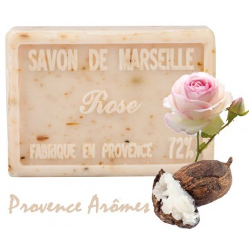Savon ROSE PÉTALE au beurre de karité 100 gr Savon de Marseille Pur végétal