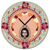 Horloge en verre JUDE Lili Pétrol déco rétro vintage design