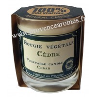 Bougie très parfumée CÈDRE à la cire végétale