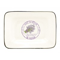 Porte savon céramique rectangle déco SAVON AU PARFUM DE LAVANDE