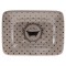 Porte savon céramique rectangle LE BAIN gris pois noirs