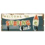 Accroche Torchons bois 3 crochets WELCOM TO SURFING Club déco rétro vintage