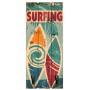 Accroche Torchons bois 2 crochets SURFING déco rétro vintage