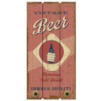 Accroche Torchons bois 2 crochets BEER Vintage déco rétro vintage