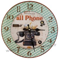 Horloge iphone AIL PHONE déco rétro humoristique