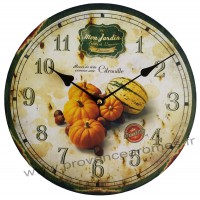 Horloge MON JARDIN Citrouille déco rétro
