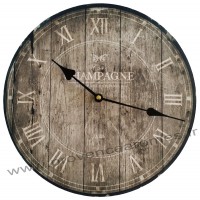 Horloge grise CHAMPAGNE déco rétro de Charme