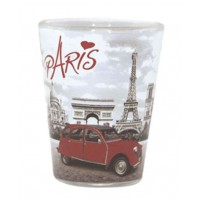 Verre à shot PARIS 2CV (deux chevaux) déco rétro