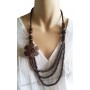 Collier Fleur 3 rangs en noix de coco Lara Ethnics