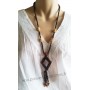 Collier en noix de coco pendentif losange Lara Ethnics modèle 1