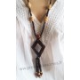 Collier en noix de coco pendentif losange Lara Ethnics modèle 1