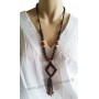 Collier en noix de coco pendentif losange Lara Ethnics modèle 2