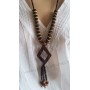 Collier en noix de coco pendentif losange Lara Ethnics modèle 3