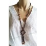 Collier en noix de coco pendentif losange Lara Ethnics modèle 4