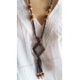 Collier en noix de coco pendentif losange Lara Ethnics modèle 4