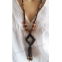 Collier en noix de coco pendentif losange Lara Ethnics modèle 5