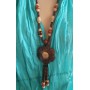 Collier en noix de coco pendentif Fleur Lara Ethnics modèle 1