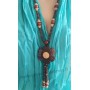 Collier en noix de coco pendentif Fleur Lara Ethnics modèle 3