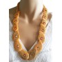 Collier de larmes orange Lara Ethnics