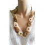 Collier de larmes marron et ivoire Lara Ethnics