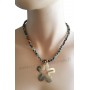 Collier de perles multicolores pendentif étoile de nacre Lara Ethnics