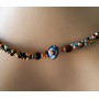Collier de perles multicolores pendentif étoile de nacre Lara Ethnics