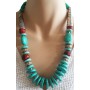 Collier bleu turquoise et métal Lara Ethnics