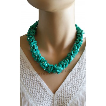 Collier bleu turquoise Lara Ethnics