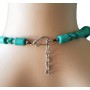 Collier bleu turquoise pendentif anneau turquoise Lara Ethnics