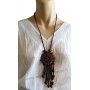 Collier en noix de coco pendentif Soleil Lara Ethnics