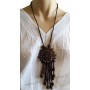 Collier en noix de coco pendentif Soleil Lara Ethnics