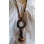 Collier en noix de coco pendentif anneau Lara Ethnics modèle 1