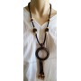 Collier en noix de coco pendentif anneau Lara Ethnics modèle 2