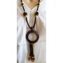 Collier en noix de coco pendentif anneau Lara Ethnics modèle 2