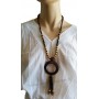 Collier en noix de coco pendentif anneau Lara Ethnics modèle 3