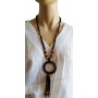 Collier en noix de coco pendentif anneau Lara Ethnics modèle 4