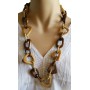 Collier beige et marron Lara Ethnics