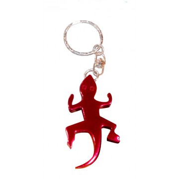 Porte clés décapsuleur Gecko métal