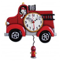 Horloge CAMION DE POMPIER à balancier déco rétro vintage designs Allen