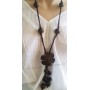 Collier en noix de coco pendentif Fleur Lara Ethnics modèle 7