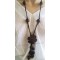 Collier en noix de coco pendentif Fleur Lara Ethnics modèle 7