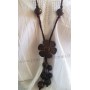 Collier en noix de coco pendentif Fleur Lara Ethnics modèle 7